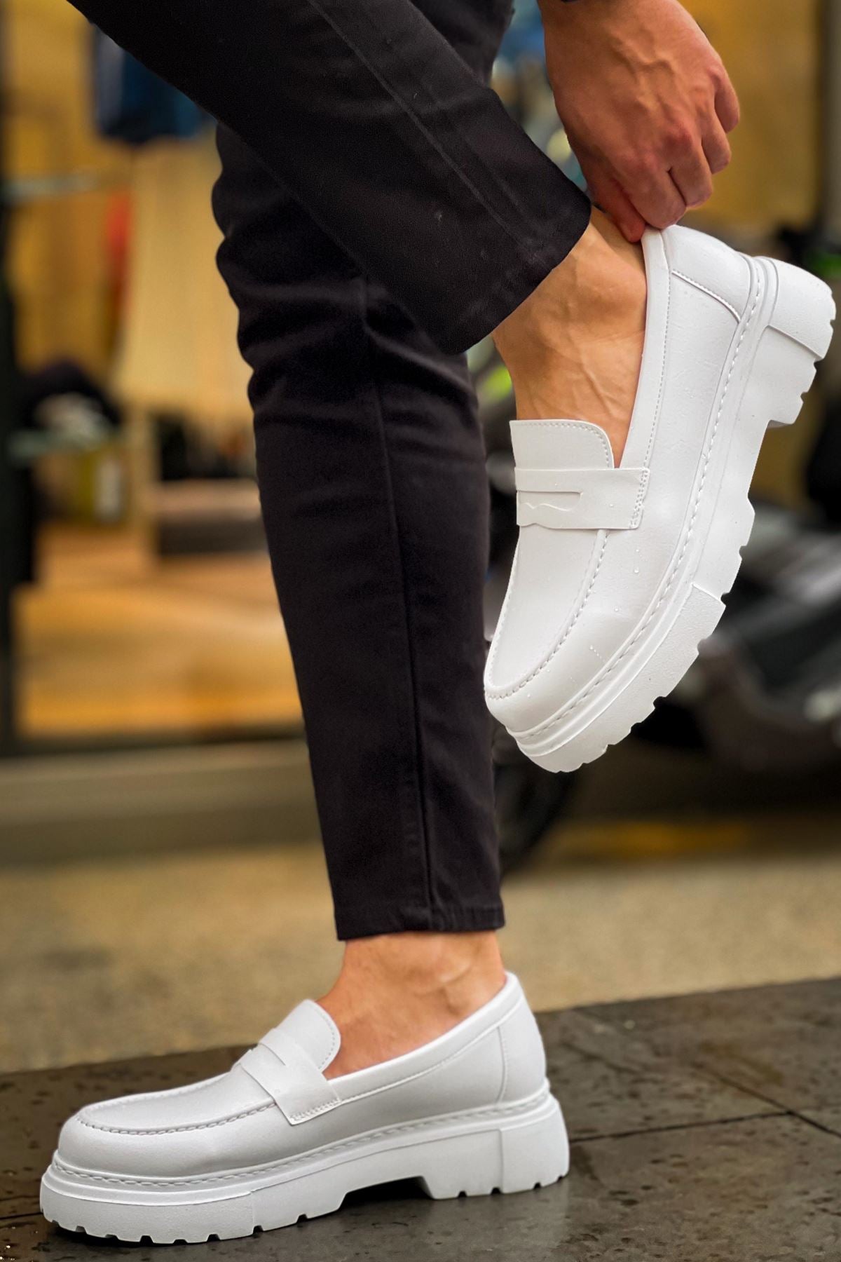 Chekich 2417 FBT White Men Loafer